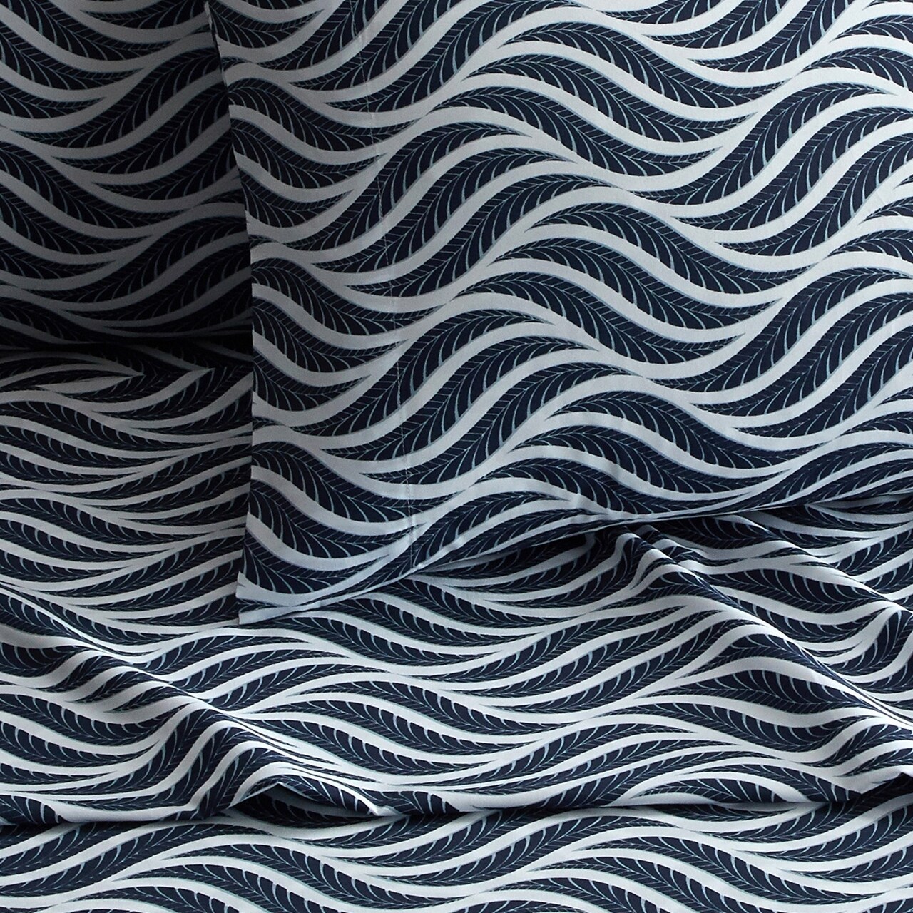 Chic Home NYandC Home Kate 4 or 3 Piece Sheet Set Super Soft Two-Tone Geometric Leaf